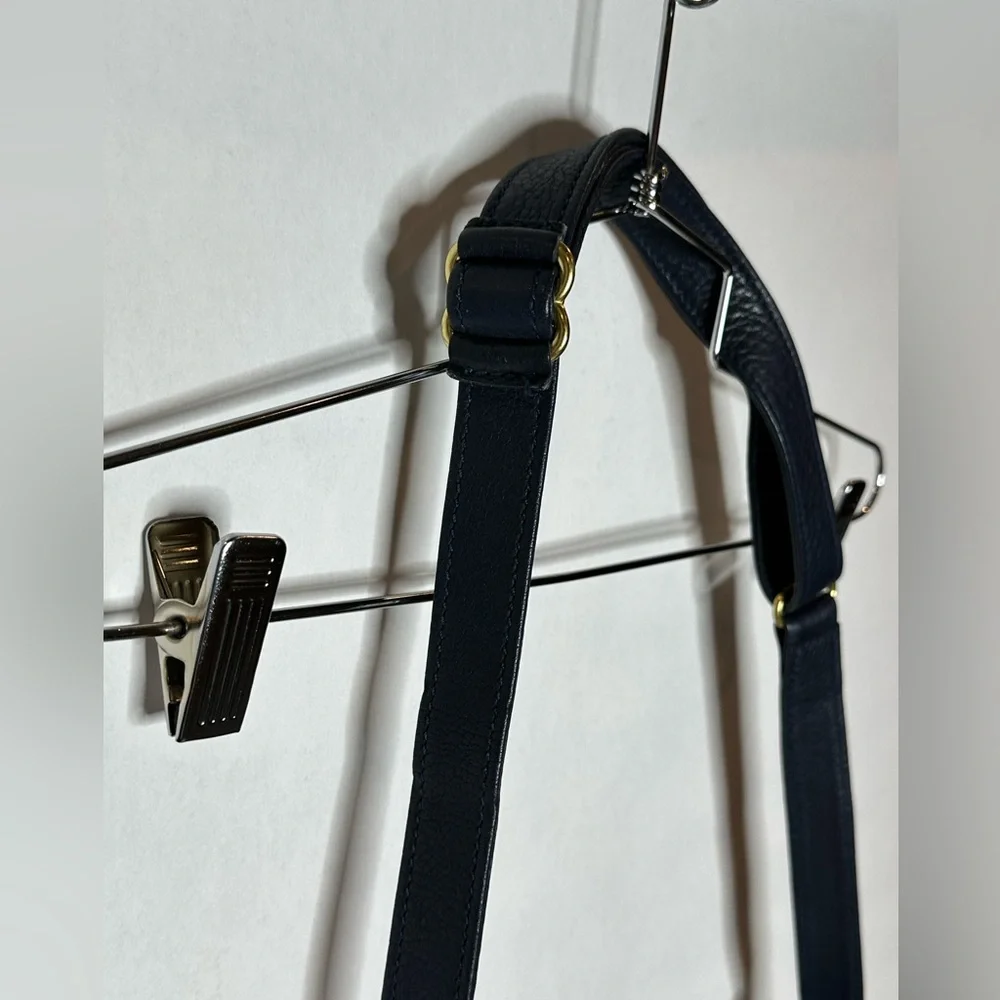 Coach Sonoma Pocket Zip Navy Blue Pebbled Leather Adjustable Crossbody Bag Vtg - Picture 5 of 16